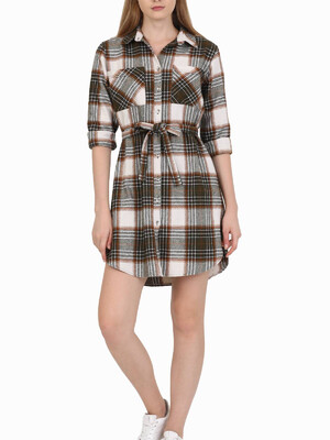 Купить Халат-рубашка JEN 02402 на пуговицах фланель в Украина