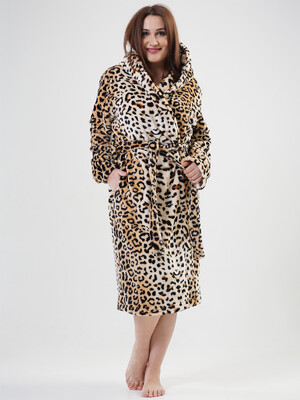 Купить Халат из софта с капюшоном VIENETTA 2021060172 в Украина в Lingerie.ua - Одяг для дому та відпочинку, Фото 1