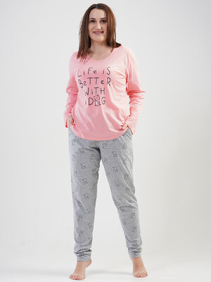 Купить Комплект женский пiжама VIENETTA 2010702797 большой размер из хлопка в Украина в Lingerie.ua - Одяг для дому та відпочинку, Фото 2