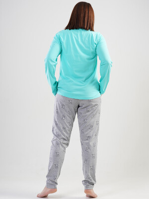 Купить Комплект женский пiжама VIENETTA 2010702797 большой размер из хлопка в Украина в Lingerie.ua - Одяг для дому та відпочинку, Фото 4