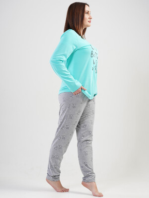 Купить Комплект женский пiжама VIENETTA 2010702797 большой размер из хлопка в Украина в Lingerie.ua - Одяг для дому та відпочинку, Фото 5