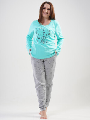 Купить Комплект женский пiжама VIENETTA 2010702797 большой размер из хлопка в Украина в Lingerie.ua - Одяг для дому та відпочинку, Фото 6