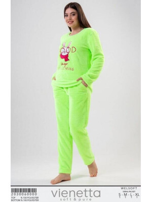 Тёплая плюшевая женская пижама VIENETTA 2030060000