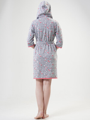 Купить Хлопковый женский халат с капюшоном VIENETTA 2060200021 в Украина в Lingerie.ua - Одяг для дому та відпочинку, Фото 6