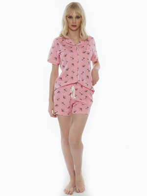 Купить Хлопковая пижама с шортами с принтом VIENETTA 0121892876 в Украина в Lingerie.ua - Одяг для дому та відпочинку, Фото 5