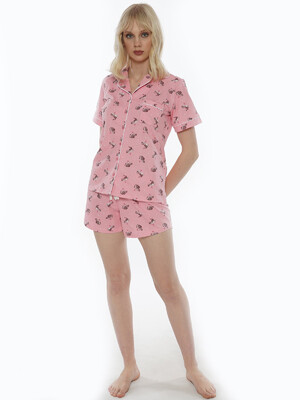 Купить Хлопковая пижама с шортами с принтом VIENETTA 0121892876 в Украина в Lingerie.ua - Одяг для дому та відпочинку, Фото 6