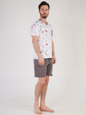 Купить Хлопковая пижама с шортами VIENETTA MAN 2122710576 в Украина в Lingerie.ua - Одяг для дому та відпочинку, Фото 3