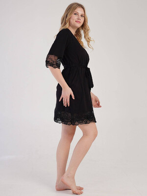 Купить Хлопковый комплект из ночной сорочки и халата с кружевом VIENETTA 3010340000 в Украина в Lingerie.ua - Одяг для дому та відпочинку, Фото 7