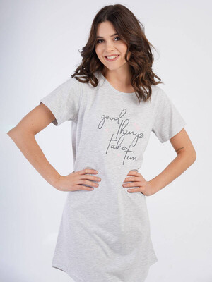 Купить Хлопковая ночная сорочка с коротким рукавом VIENETTA 2112060000 в Украина в Lingerie.ua - Одяг для дому та відпочинку, Фото 4