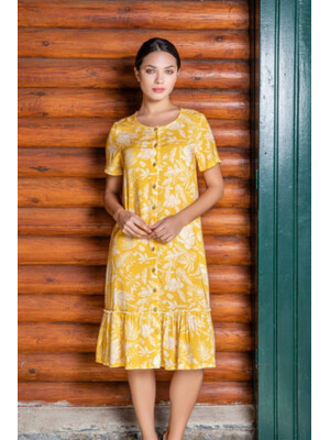 Купить Халат из штапеля на пуговицах COCOON J4-4089 в Украина в Lingerie.ua - Одяг для дому та відпочинку, Фото 3