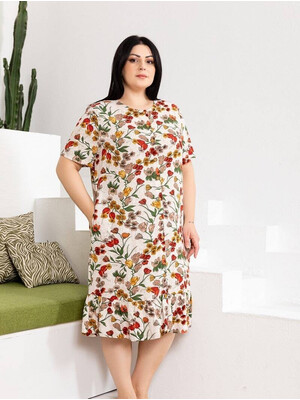 Купить Халат из штапеля с коротким рукавом COCOON К4-4316 в Украина в Lingerie.ua - Одяг для дому та відпочинку, Фото 5