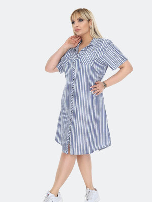 Купить Платье рубашка в полоску JEN 09314 в Украина в Lingerie.ua - Одяг для дому та відпочинку, Фото 1