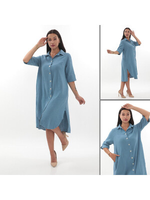 Купить Муслиновое платье на пуговицах V SoftShow 008 в Украина в Lingerie.ua - Одяг для дому та відпочинку, Фото 18