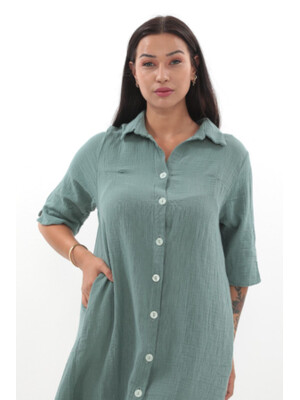 Купить Муслиновое платье на пуговицах V SoftShow 008 в Украина в Lingerie.ua - Одяг для дому та відпочинку, Фото 15