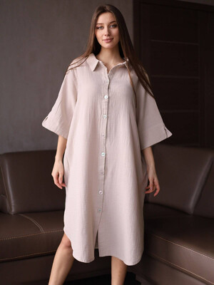 Купить Муслиновое платье на пуговицах V SoftShow 008 в Украина в Lingerie.ua - Одяг для дому та відпочинку, Фото 6