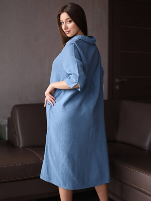 Купить Муслиновое платье на пуговицах V SoftShow 008 в Украина в Lingerie.ua - Одяг для дому та відпочинку, Фото 5