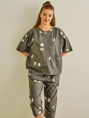 Купить Хлопковая пижама с капри HAYS 27403 в Украина в Lingerie.ua - Одяг для дому та відпочинку, Фото 2