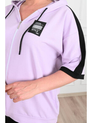 Купить Костюм ADROM 3337 худи с коротким рукавом и брюки большие размеры в Украина в Lingerie.ua - Одяг для дому та відпочинку, Фото 2