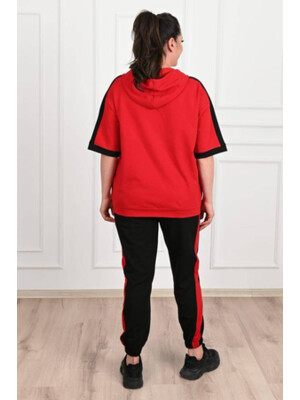 Купить Костюм ADROM 3337 худи с коротким рукавом и брюки большие размеры в Украина в Lingerie.ua - Одяг для дому та відпочинку, Фото 3