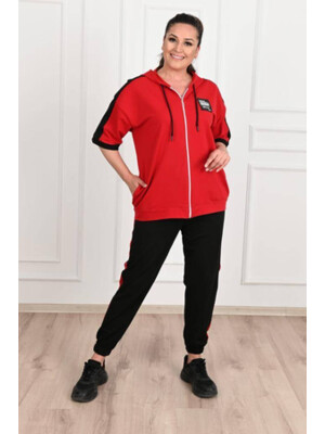 Купить Костюм ADROM 3337 худи с коротким рукавом и брюки большие размеры в Украина в Lingerie.ua - Одяг для дому та відпочинку, Фото 4