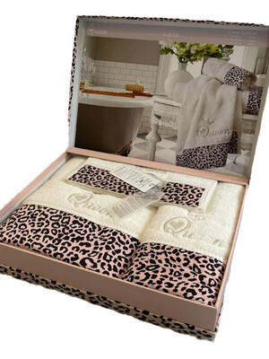 Купить НАБОР ПОЛОТЕНЕЦ 3 В 1 MAISON D`OR Queen  30*50 50*100 85*150 в Украина в Lingerie.ua - Одяг для дому та відпочинку, Фото 1