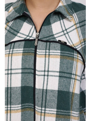 Купить Халат-рубашка JEN 02401 на молнии фланель в Украина в Lingerie.ua - Одяг для дому та відпочинку, Фото 4