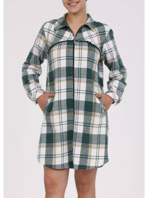 Купить Халат-рубашка JEN 02401 на молнии фланель в Украина в Lingerie.ua - Одяг для дому та відпочинку, Фото 6