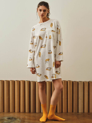 Купить Хлопковая туника свободного кроя с длинным  рукавом HAYS 27370 в Украина в Lingerie.ua - Одяг для дому та відпочинку, Фото 13