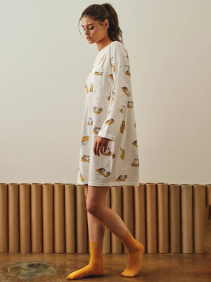 Купить Хлопковая туника свободного кроя с длинным  рукавом HAYS 27370 в Украина в Lingerie.ua - Одяг для дому та відпочинку, Фото 10