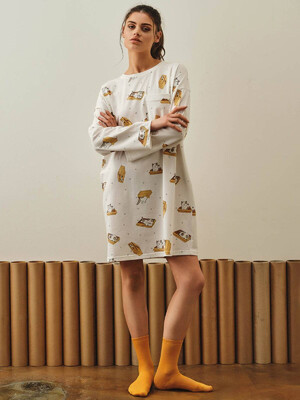 Купить Хлопковая туника свободного кроя с длинным  рукавом HAYS 27370 в Украина в Lingerie.ua - Одяг для дому та відпочинку, Фото 7