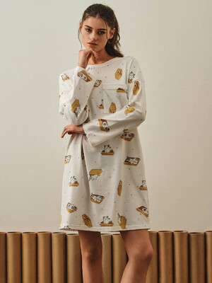 Купить Хлопковая туника свободного кроя с длинным  рукавом HAYS 27370 в Украина в Lingerie.ua - Одяг для дому та відпочинку, Фото 6