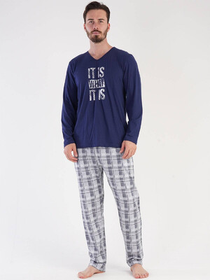 Купить Бавовняна піжама з довгим рукавом VIENETTA MAN 3032981012 в Украина в Lingerie.ua - Одяг для дому та відпочинку, Фото 3