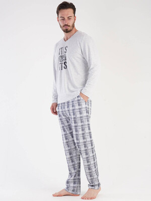 Купить Бавовняна піжама з довгим рукавом VIENETTA MAN 3032981012 в Украина в Lingerie.ua - Одяг для дому та відпочинку, Фото 4