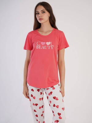 Купить Хлопковый комплект с коротким рукавом VIENETTA 3040061853 в Украина в Lingerie.ua - Одяг для дому та відпочинку, Фото 3