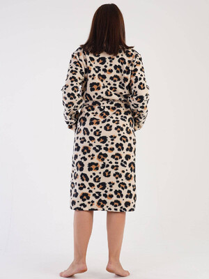 Купить Флисовый теплый халат с леопардовым принтом VIENETTA 3051990280 в Украина в Lingerie.ua - Одяг для дому та відпочинку, Фото 4