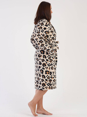 Купить Флисовый теплый халат с леопардовым принтом VIENETTA 3051990280 в Украина в Lingerie.ua - Одяг для дому та відпочинку, Фото 5