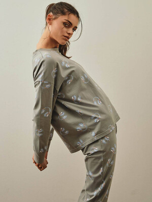 Купить Хлопковая пижама с длинным рукавом и брюками HAYS 27180 в Украина в Lingerie.ua - Одяг для дому та відпочинку, Фото 2