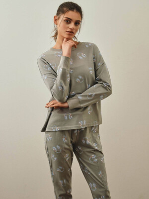 Купить Хлопковая пижама с длинным рукавом и брюками HAYS 27180 в Украина в Lingerie.ua - Одяг для дому та відпочинку, Фото 6