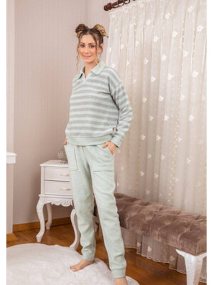 Купить Хлопковый теплый костюм с брюками MISSENDO U6721 в Украина в Lingerie.ua - Одяг для дому та відпочинку, Фото 2