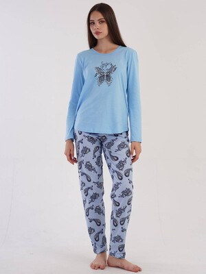 Купить Хлопковый комплект с длинным рукавом VIENETTA 3032670161 в Украина в Lingerie.ua - Одяг для дому та відпочинку, Фото 5