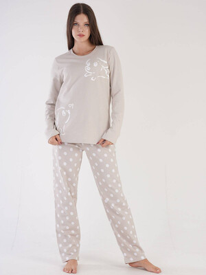 Купить Байковая пижама с брюками VIENETTA 3032571379 в Украина в Lingerie.ua - Одяг для дому та відпочинку, Видео