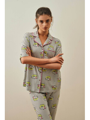 Купить Хлопковая пижама на пуговицах с коротким рукавом HAYS 27326 в Украина в Lingerie.ua - Одяг для дому та відпочинку, Фото 15