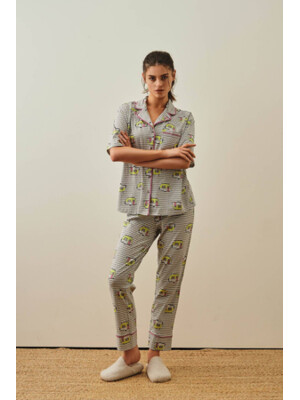 Купить Хлопковая пижама на пуговицах с коротким рукавом HAYS 27326 в Украина в Lingerie.ua - Одяг для дому та відпочинку, Фото 14