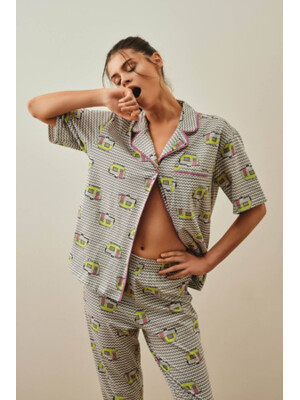 Купить Хлопковая пижама на пуговицах с коротким рукавом HAYS 27326 в Украина в Lingerie.ua - Одяг для дому та відпочинку, Фото 13
