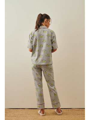 Купить Хлопковая пижама на пуговицах с коротким рукавом HAYS 27326 в Украина в Lingerie.ua - Одяг для дому та відпочинку, Фото 11