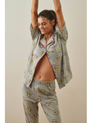 Купить Хлопковая пижама на пуговицах с коротким рукавом HAYS 27326 в Украина в Lingerie.ua - Одяг для дому та відпочинку, Фото 9