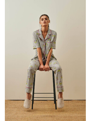 Купить Хлопковая пижама на пуговицах с коротким рукавом HAYS 27326 в Украина в Lingerie.ua - Одяг для дому та відпочинку, Фото 8