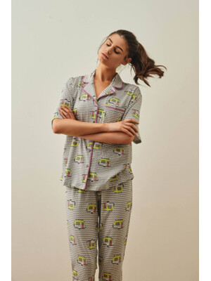 Купить Хлопковая пижама на пуговицах с коротким рукавом HAYS 27326 в Украина в Lingerie.ua - Одяг для дому та відпочинку, Фото 16