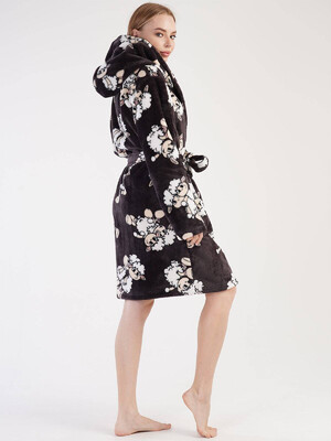 Купить Теплый халат из велсофта с капюшоном VIENETTA 3030810231 в Украина в Lingerie.ua - Одяг для дому та відпочинку, Фото 2