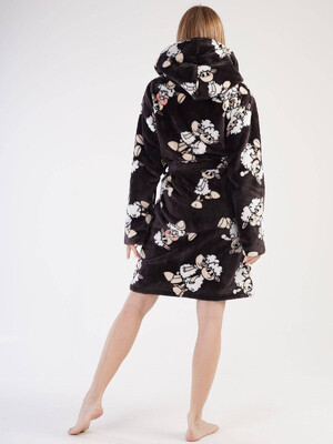 Купить Теплый халат из велсофта с капюшоном VIENETTA 3030810231 в Украина в Lingerie.ua - Одяг для дому та відпочинку, Фото 4